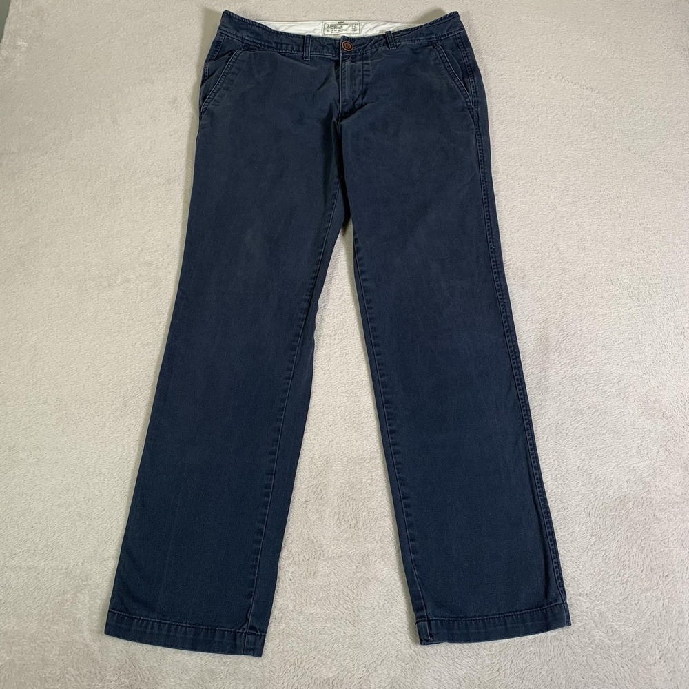 Abercrombie & Fitch Pants Mens 31x30 (Tag 31x32) Blue Chino Cotton Y2K Low Rise
